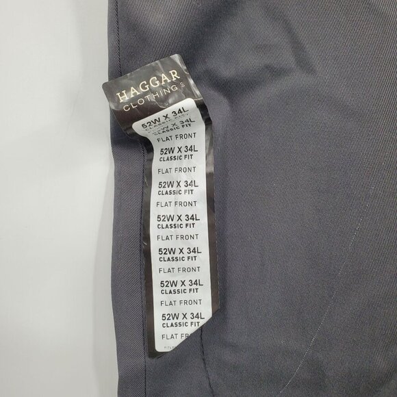 Hagger Premium No Iron Classic Fit Khaki Pants Men Size 52 X 34 NWT Big Tall - Picture 4 of 16